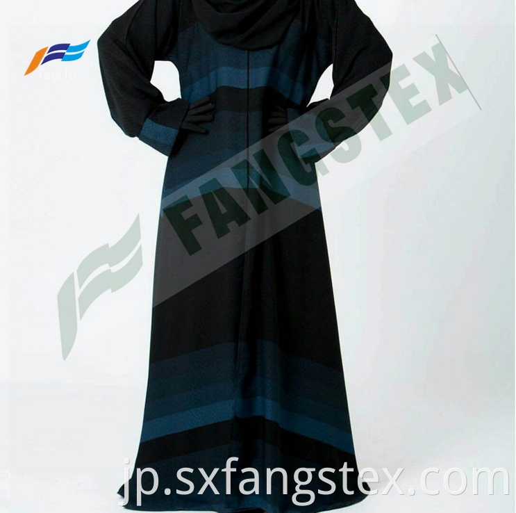 Dubai Formal Black Polyester Rayon Fushan Stripe Fabric 